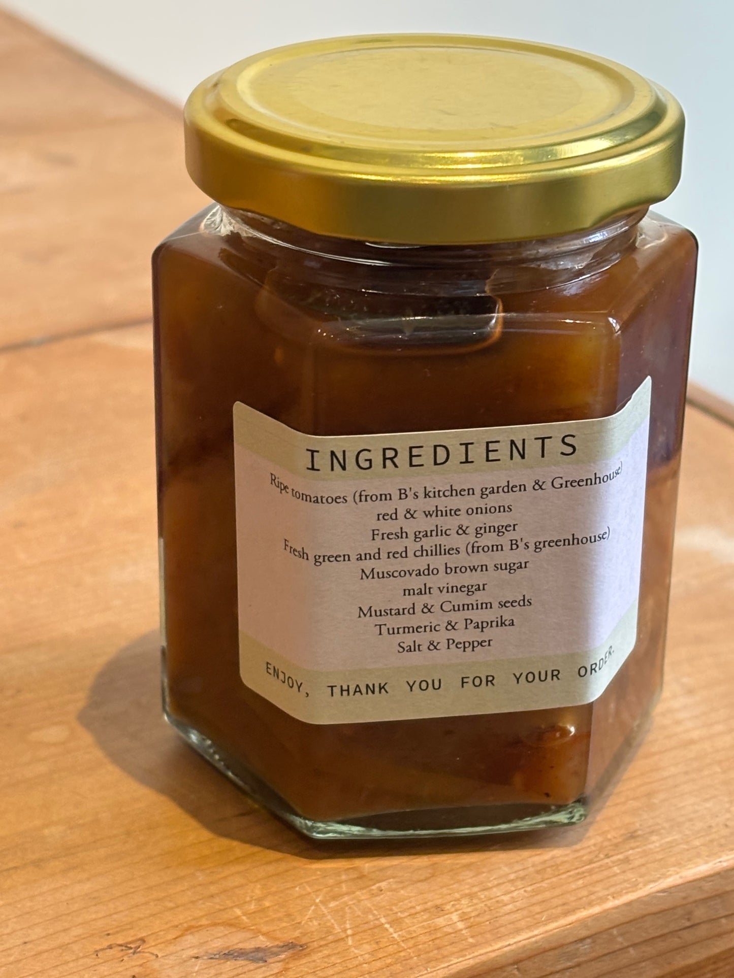 B's kitchen garden tomato & chilli chutney